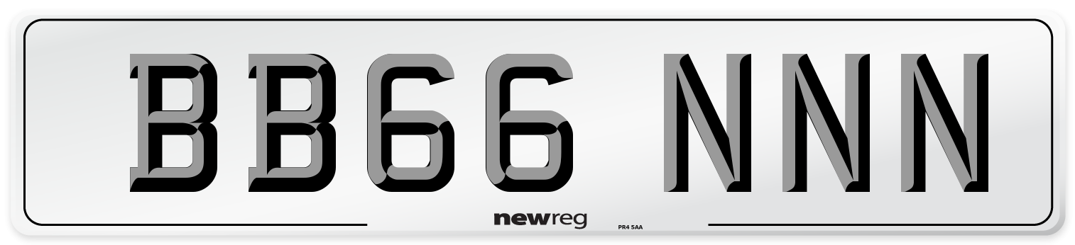 BB66 NNN Number Plate from New Reg